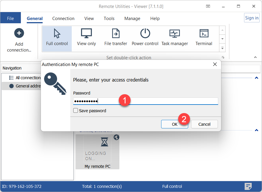 remote utilities viewer cannnot connect