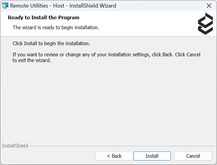 Click Install to start installation