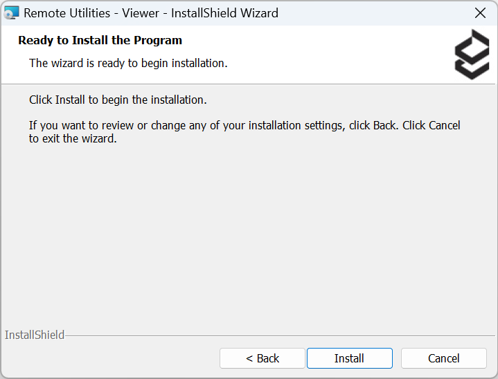 Click Install to start installation