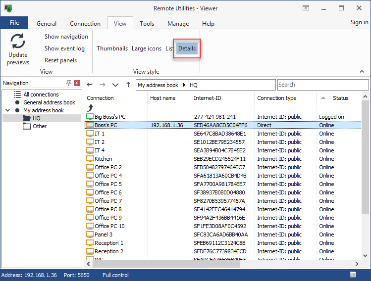 remote utilities server ip address